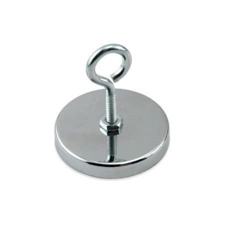Master Magnetics Master Magnetics Neodymium Hang-It Magnet RB50EBNEO with Attached Eyebolt 90 Lb. Pull Chrome Plating - Pkg Qty 100 RB50EBNEO